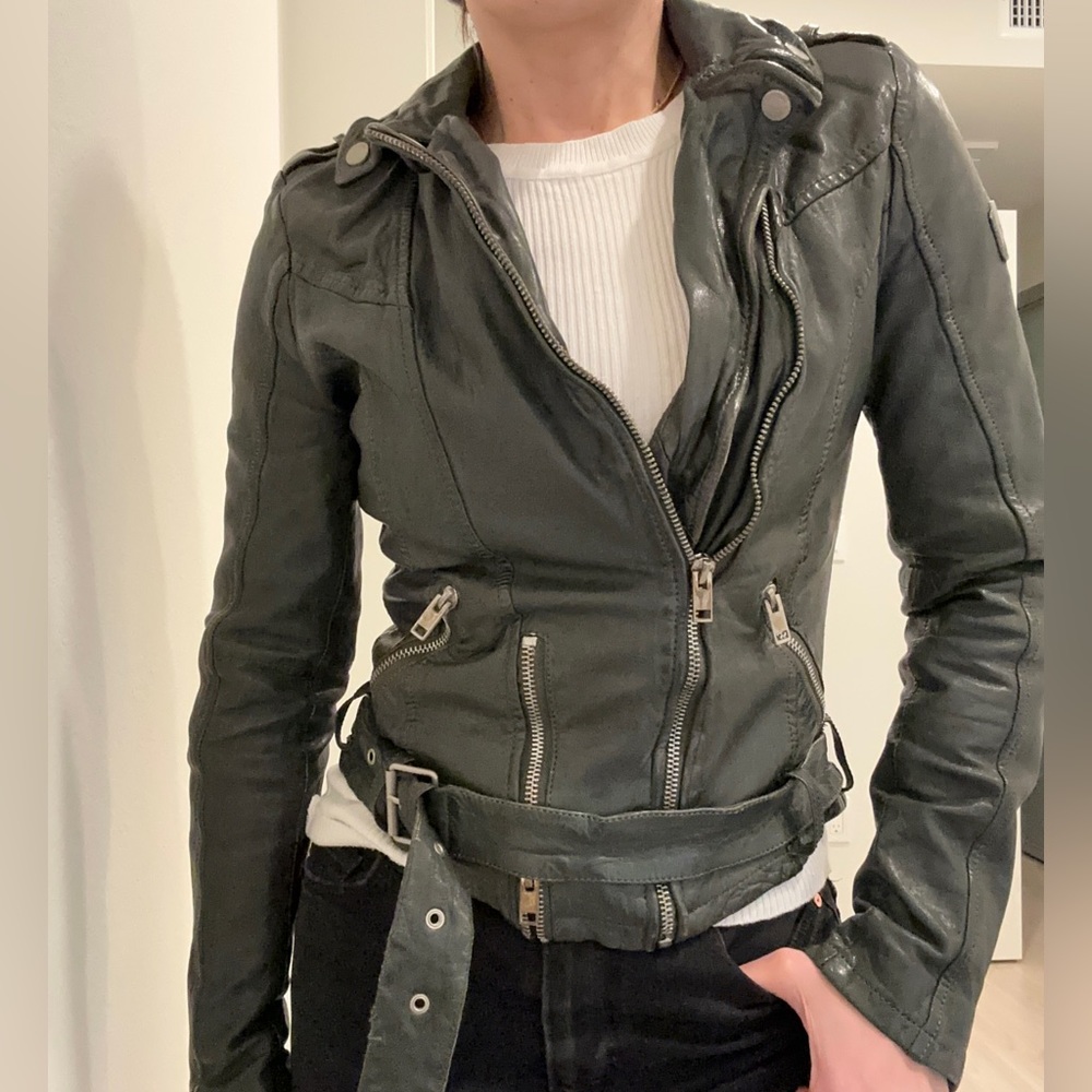 Moto Jacket- Lamb Skin Leather - Picture 2 of 16